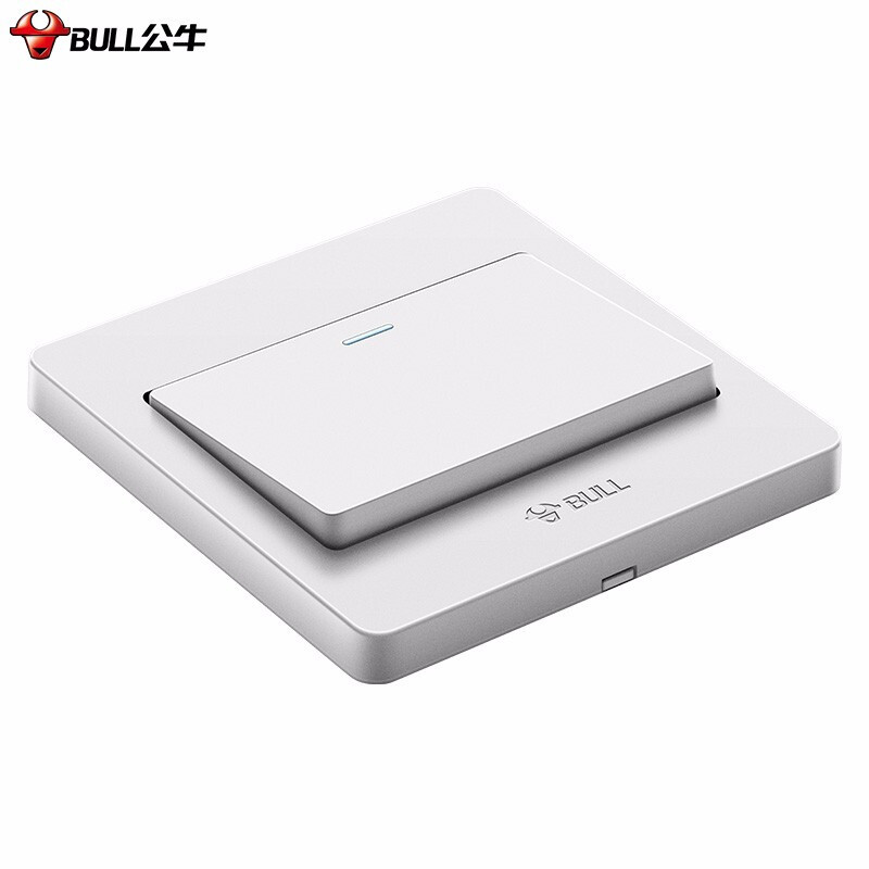 公牛(BULL) 开关插座面板 单开双控开关1开一开双控开关一位双控面板G07K112Y(5个)