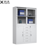 星岛文件柜资料档案柜铁皮储物柜办公室带锁会计财务收纳柜宽中六斗