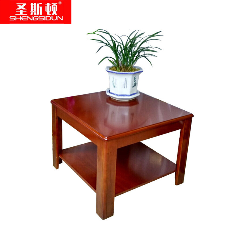 圣斯顿SD-CJ6060B油漆双层方茶几600*600*480mm胡桃木色