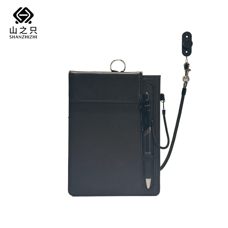 山之只 皮革写字垫板 黑色 套高清大图