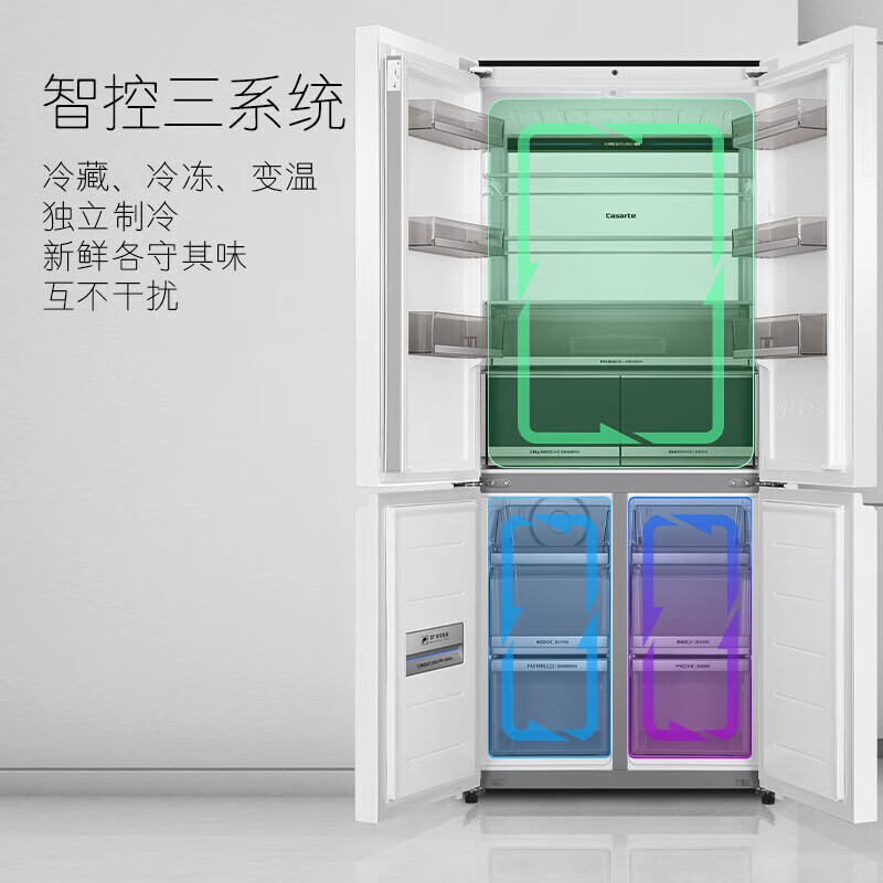 卡萨帝bcd551wlctdm4wku1纯白系列零距离自由嵌入式十字对开门四门