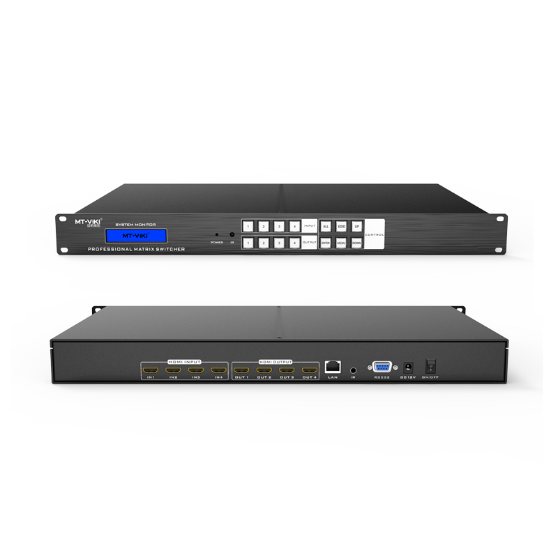迈拓维矩MT-HD4X4 高清hdmi矩阵切换器4进4出监控视频服务器主机 4k