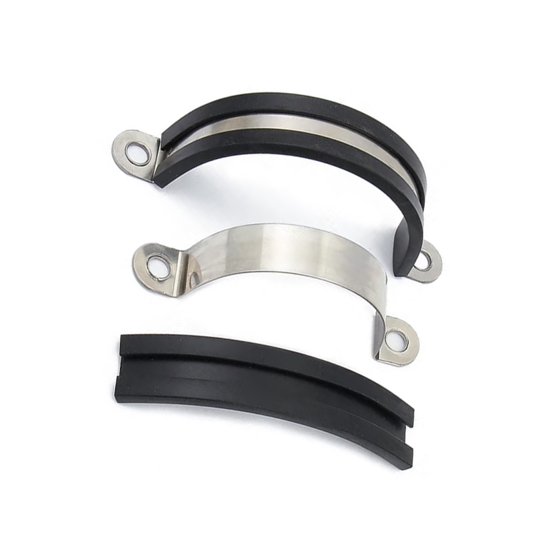 新凯益 304不锈钢管卡扣U型带连胶条骑马卡喉箍水管固定夹抱箍管夹 130mm 个高清大图