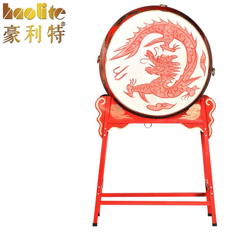 豪利特20寸立式牛皮鼓战鼓龙鼓带鼓架常规款