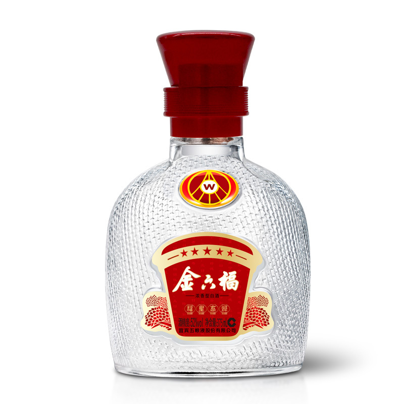 金六福 福星高照 52度 375ml*4瓶 箱装 浓香型白酒