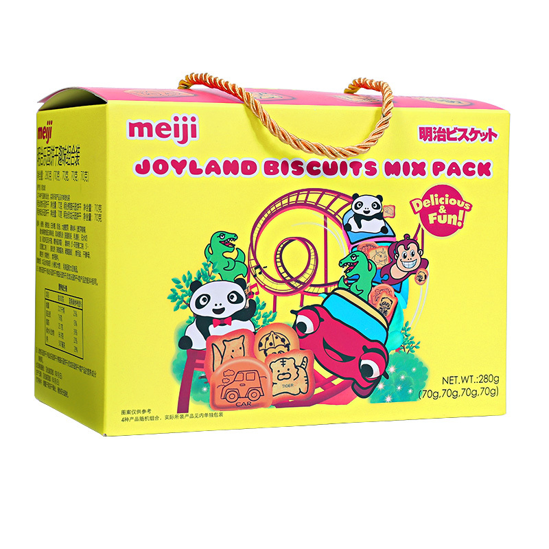 明治(meiji)乐园饼干趣味组合装礼盒280g 新加坡原装进口食品