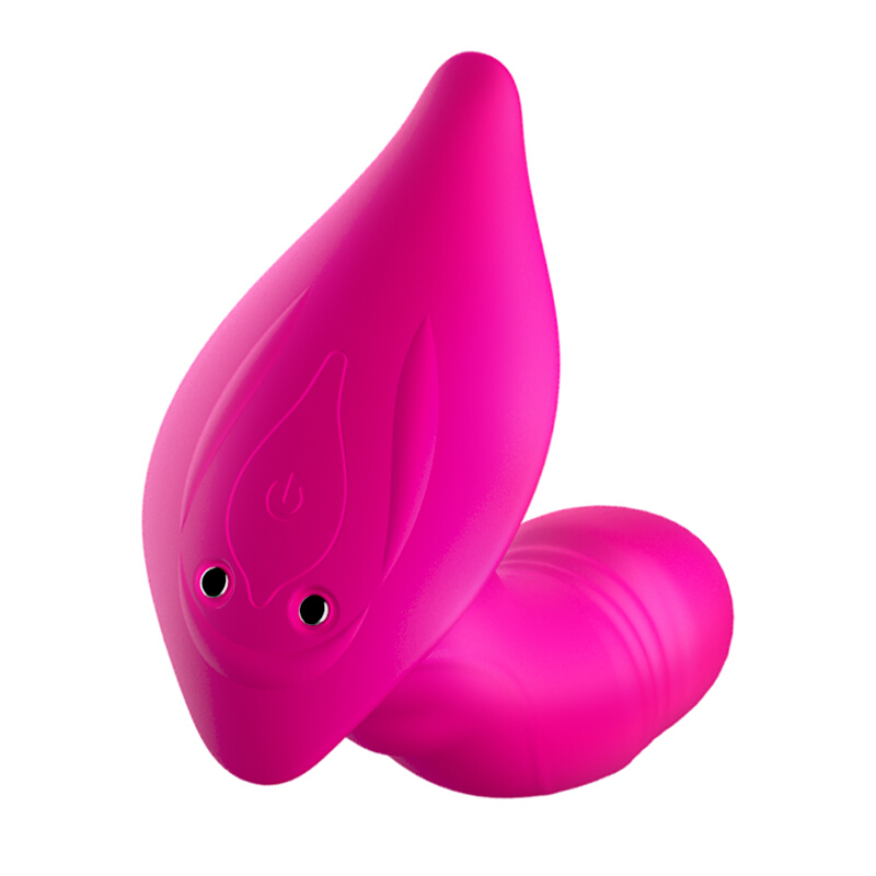 女用自慰器 无线穿戴 遥控加温震动扣动抽插穿戴 仿真阳具 猎艳抠动阳具 玫瑰红色