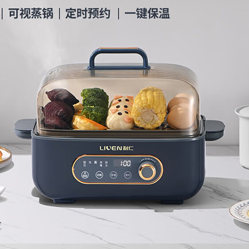 利仁电蒸锅5L多功能早餐机小燕窝炖盅可预约定时智能DZG-D512高清大图