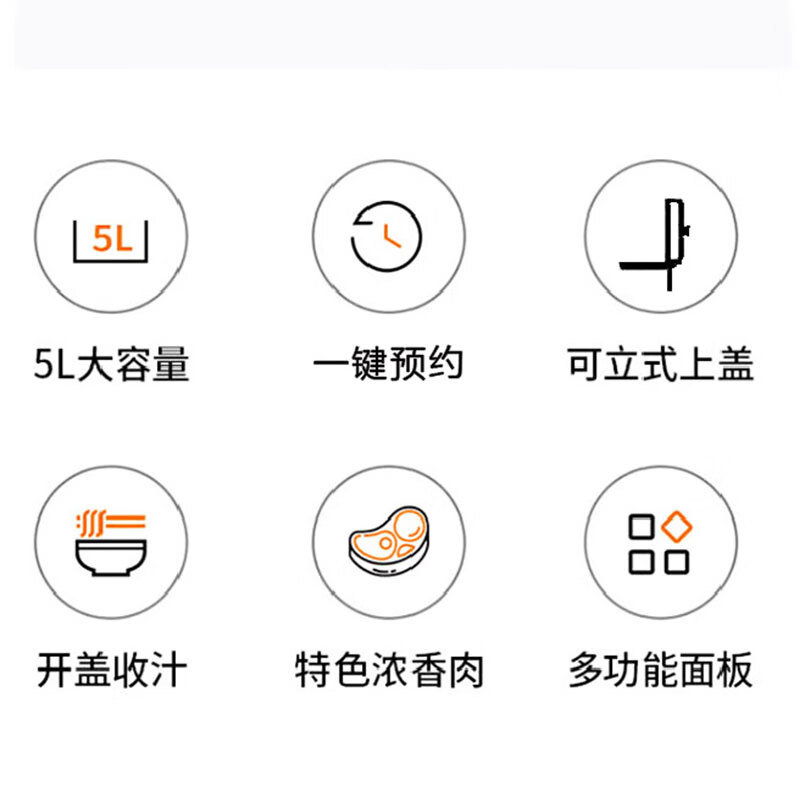 九阳(Joyoung)电压力煲Y-50S30(5L)高清大图
