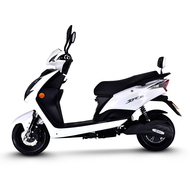 电动车电动代步车电瓶车踏板车豪华运动款黑豹60v20ah香脂白