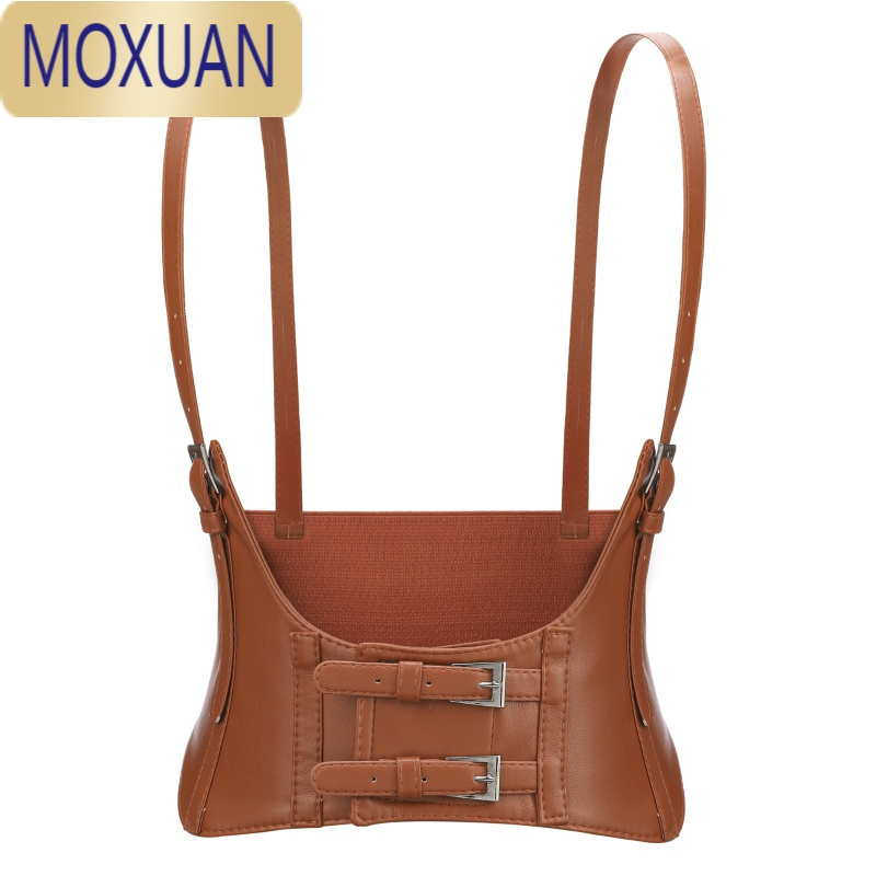 MOXUAN欧美背带式吊带腰封lolita马甲女装饰皮质束腰外穿大码宽腰带时尚