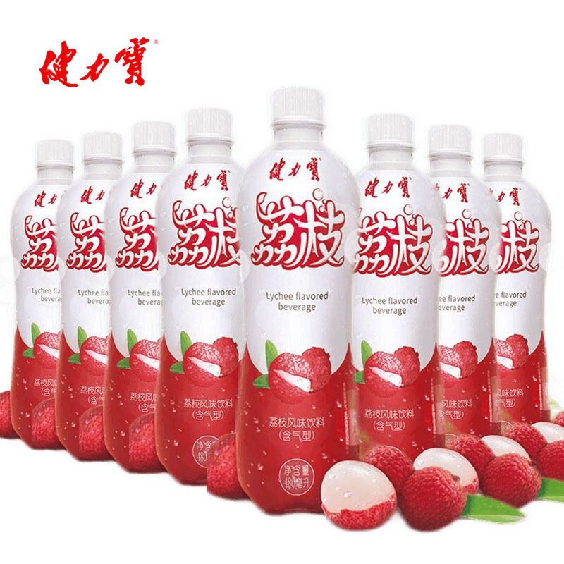 健力宝荔枝味瓶装饮料480ml果味饮料碳酸饮料夏季饮品视频