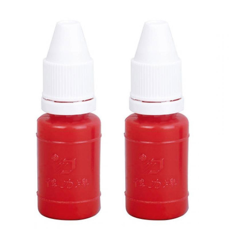 得力9873原子印油10mm印章油专用快干红(单瓶)