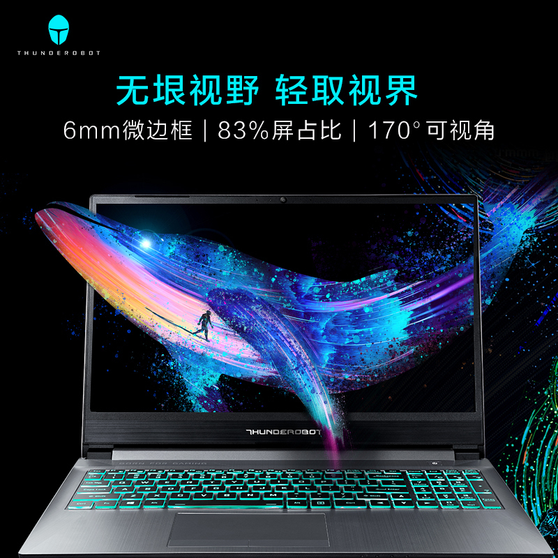 雷神(THUNDEROBOT)911ST 二代(十代酷睿i7-10750H 32G 512GB+1TB GTX1650Ti )15.6英寸窄边框做图设计编程发烧游戏本笔记本电脑定制