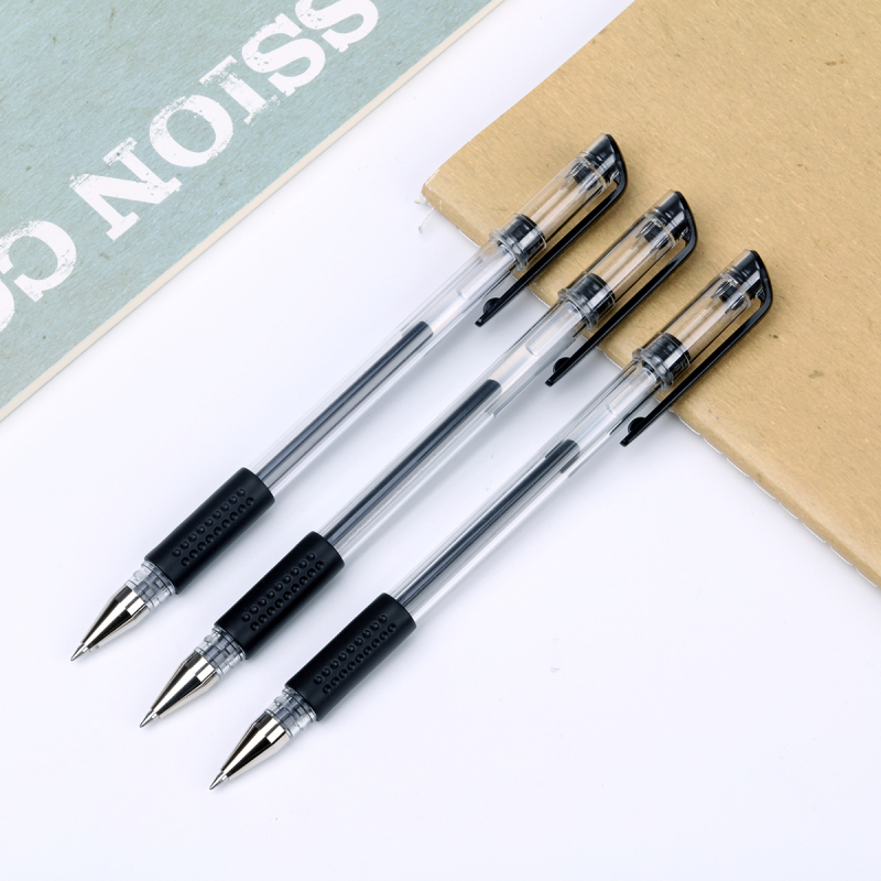 得力中性笔 6600中性笔0.5mm 12支/盒装 黑色