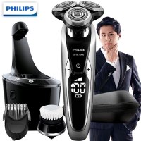飞利浦（PHILIPS）电动剃须刀S9711 全身水洗干湿两用 荷兰原装进口刀头刮胡刀