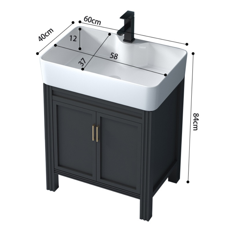 豫龙都 浴室柜 60cm台高清大图