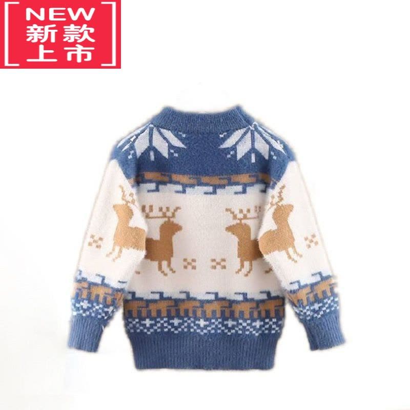 可莉允童装宝宝毛衣2022秋冬新款套头男中童韩版针织加厚打底衫图片