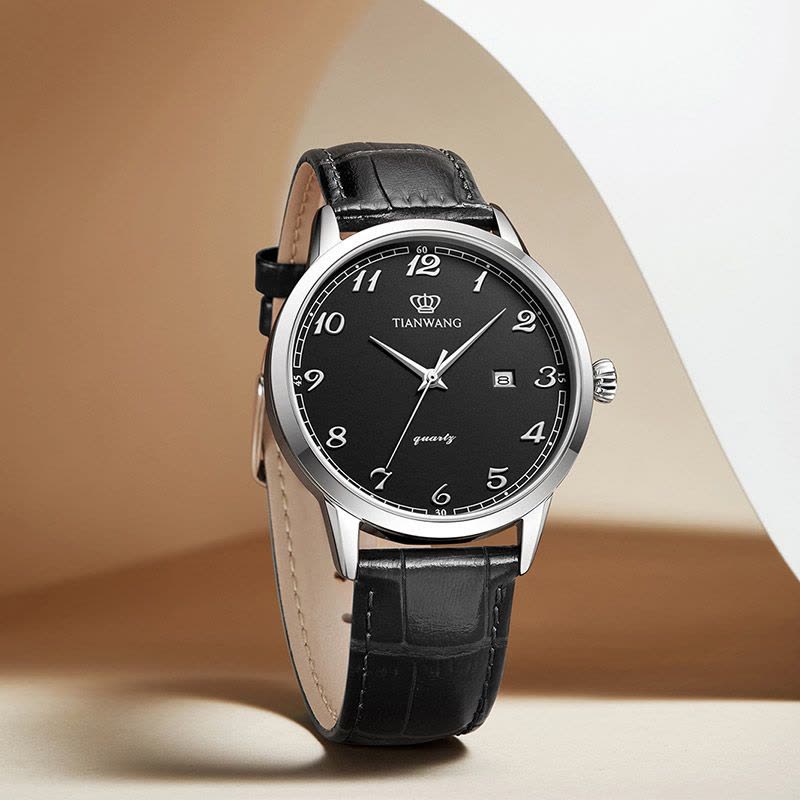 天王表(TIANWANG)手表 石英表皮带时尚休闲情侣表大气时尚男表简约休闲女士手表 3886图片