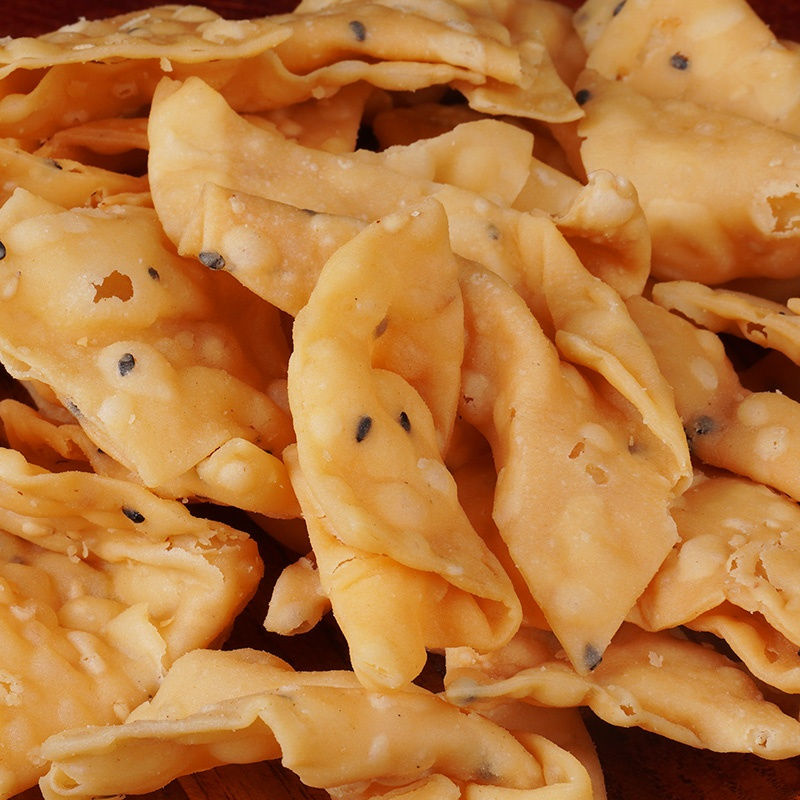 油炸麻叶子安徽手工特产小吃酥脆焦叶子黑芝麻河南零食一斤装