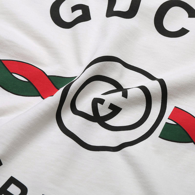 gucci古驰男士棉质guccifirenze1921超大造型圆领短袖t恤616036xjd7t