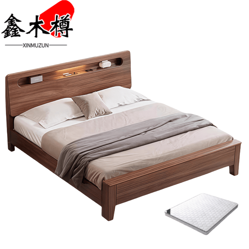 鑫木樽职工床150cm+床垫套高清大图