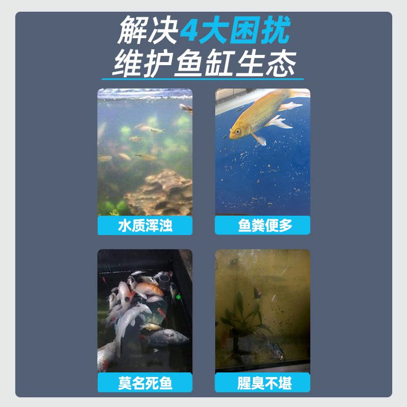 硝化细菌鱼缸用净水剂养鱼水质稳定剂鱼药净化消化净水活性图片