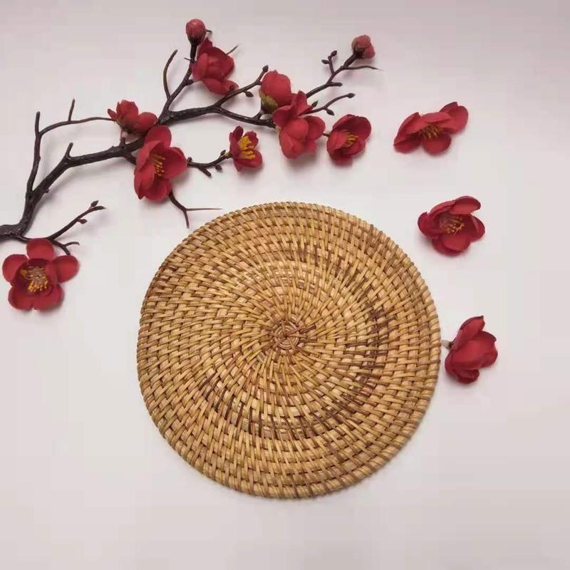 越南秋藤编杯垫茶垫茶具藤木养壶垫杯托铁壶紫砂壶托壶托干泡垫直径