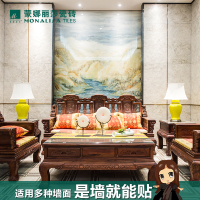 蒙娜丽莎瓷砖电视背景墙瓷砖800*800高温微晶石客厅现代抽象石纹 百川归海