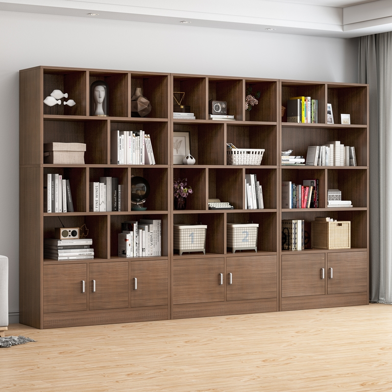 文件柜木质资料档案柜它墅办公室书柜带锁柜子靠墙书架落地组合储物柜