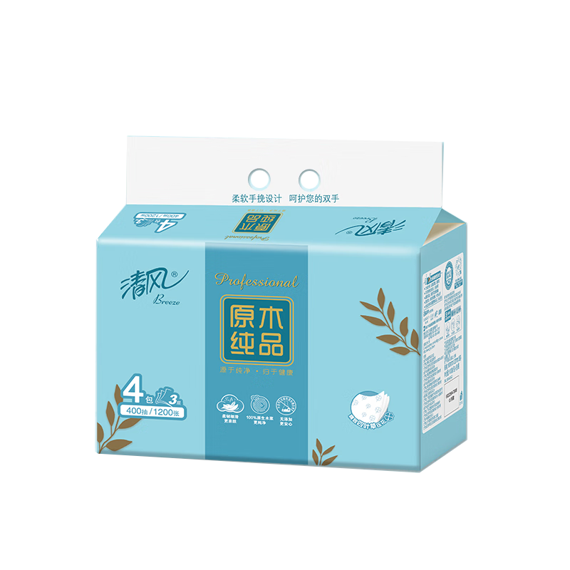 清风 3层100抽24包/箱 BR40AQ*