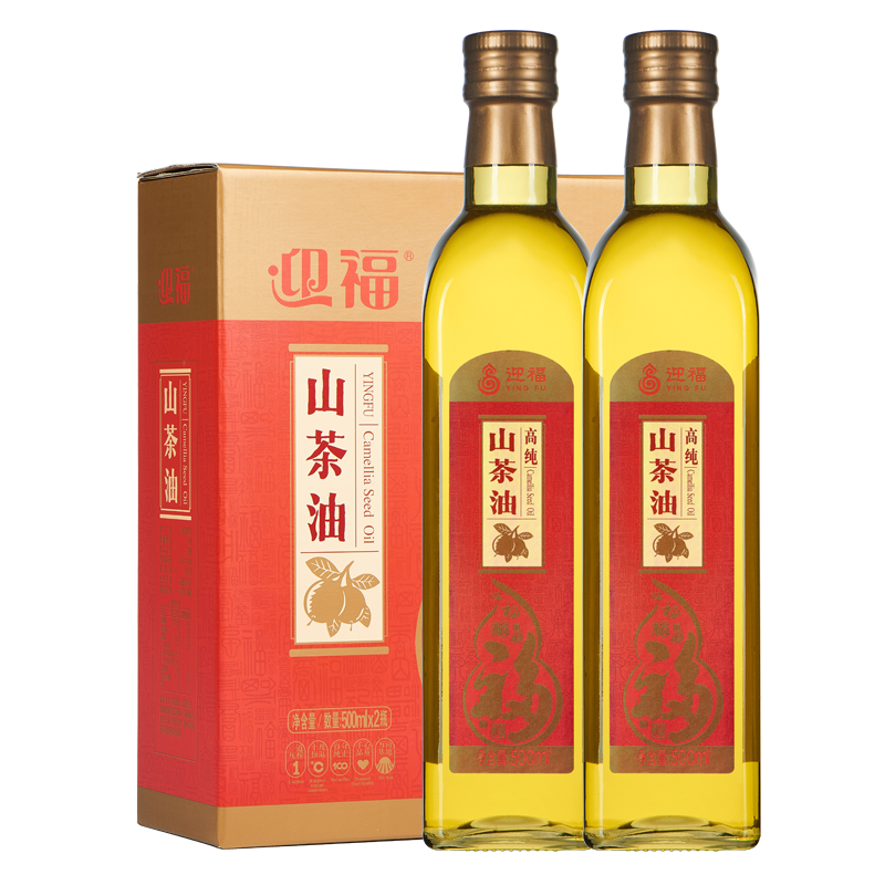 迎福 高纯山茶油500ML*2礼盒