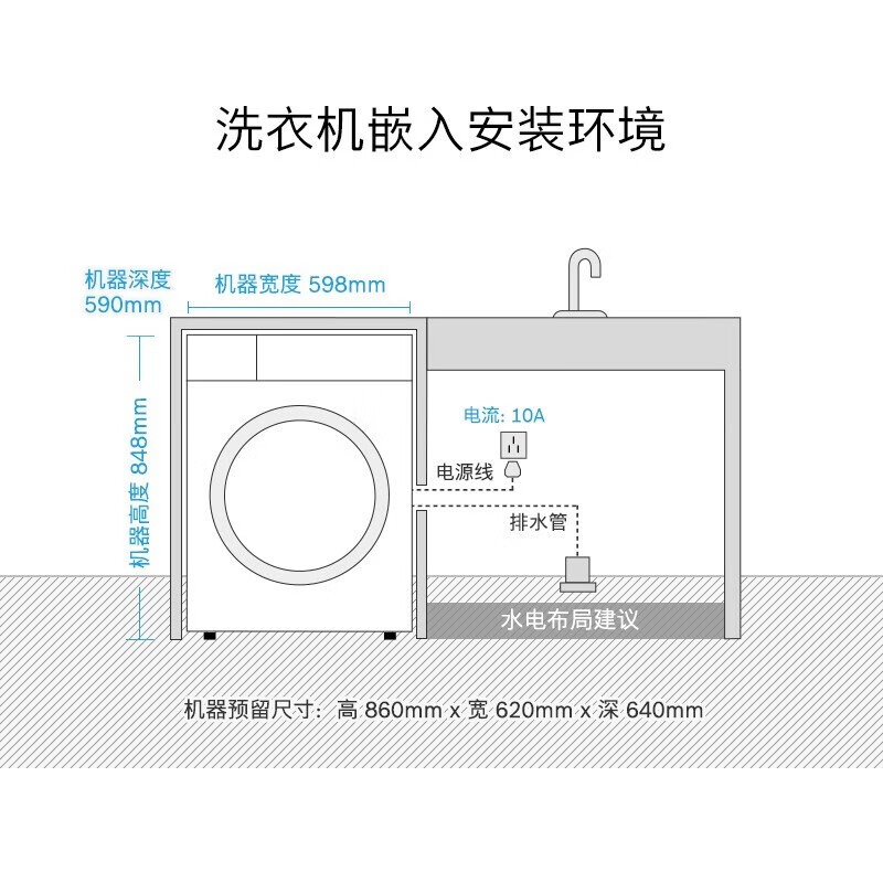 博世 WGA154A80W 10kg变频滚筒全自动洗衣机智能投放智控快洗高清大图