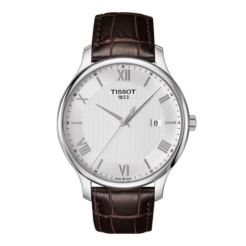 天梭(TISSOT)手表 俊雅系列男士手表皮带时尚商务休闲防水石英表 男 T063.610.16.038.00