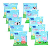 小猪佩奇PeppaPig造型饼干海苔味18克×5袋+造型饼干番茄味18克×5袋(共10袋)