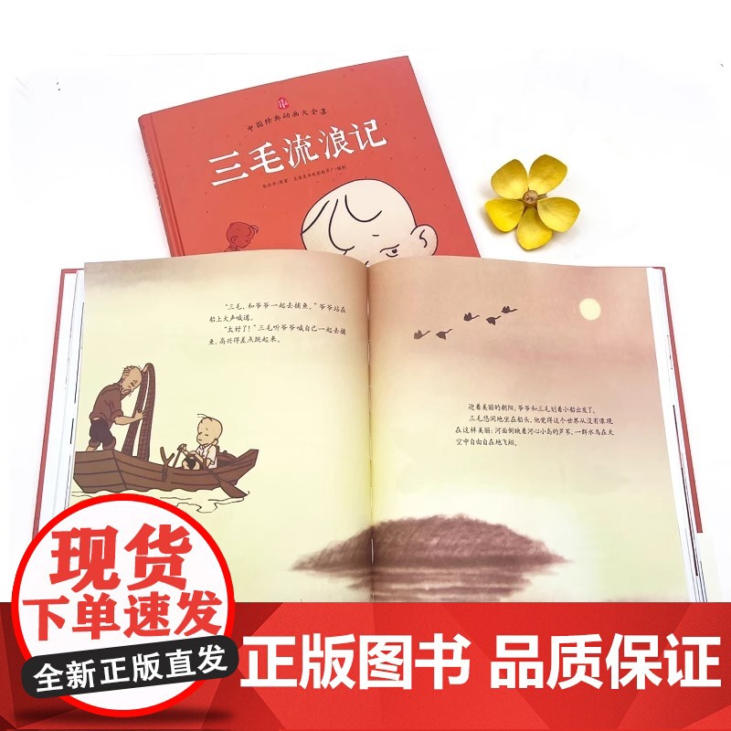 [央视网]三毛流浪记 精装 中国漫画大师张乐平著 中国经典动画大全集 3-6岁儿童经典三毛动画绘本读物 儿童励志故事书漫高清大图
