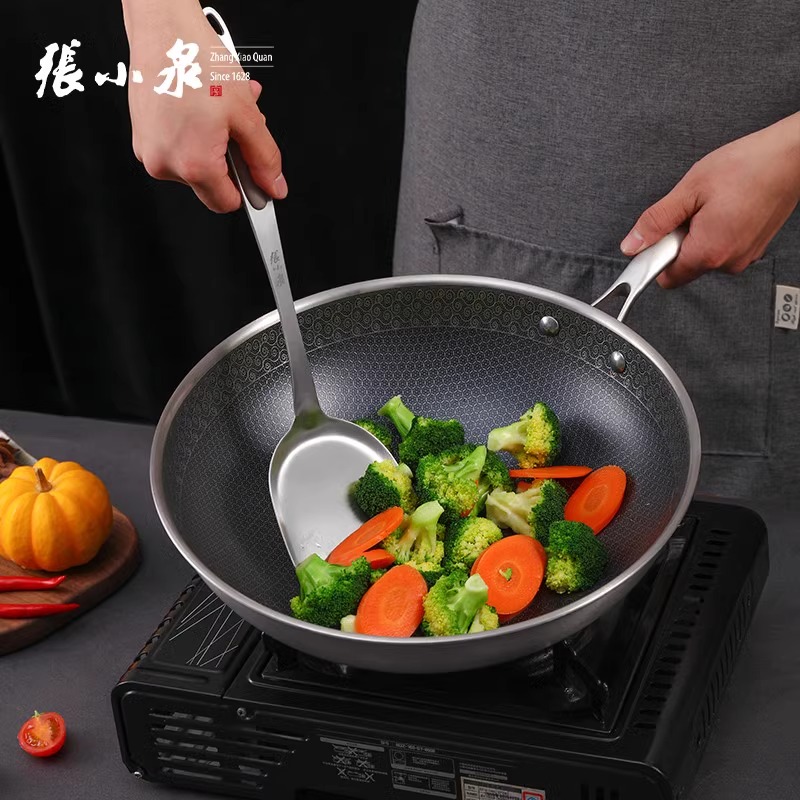 张小泉锅铲家用炒菜厨房不粘锅专用铲子不锈钢加厚长防烫厨具8138高清大图