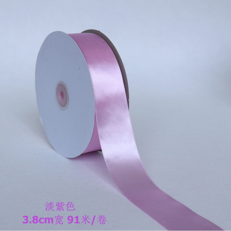 家柏饰(CORATED)4cm缎带玫瑰花彩带婚庆装饰椅背带鲜花蛋糕礼品包装丝带绸带 浅紫色