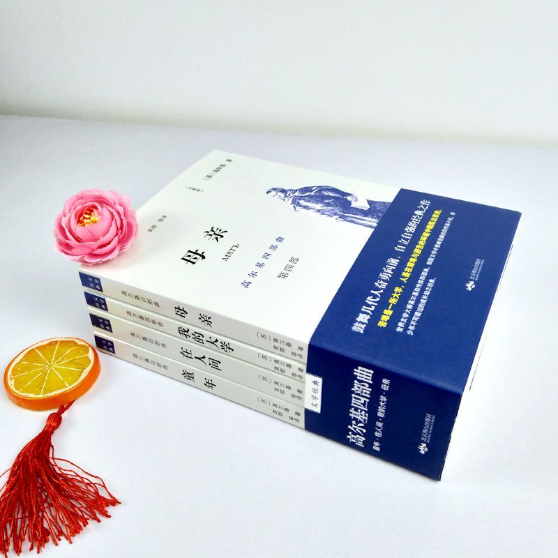 全4册 正版 高尔基四部曲 童年/在人间/我的大学/母亲全套世界名著书籍