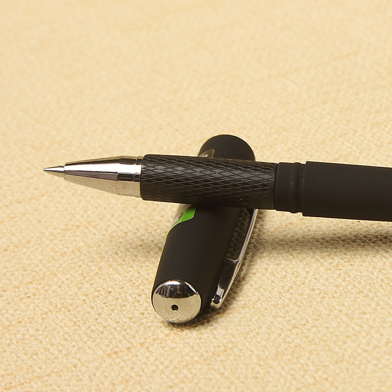 宝克baoke中性笔pc2208磨砂签字笔金属笔夹办公商务水笔05mm黑色