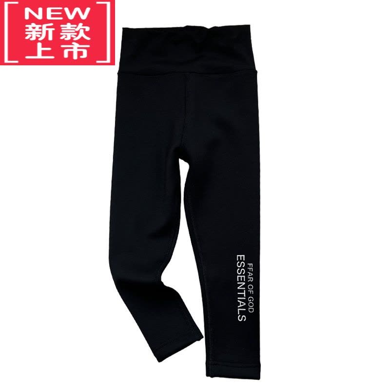 可莉允女童鲨鱼裤秋冬外穿打底裤中大童瑜伽裤加绒加厚儿童加厚保暖裤冬图片