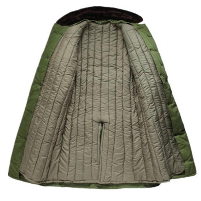 皖川wc-035老85军大衣保安棉大衣冬季加厚加长款防寒保暖劳保黄大衣