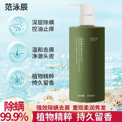 范泳辰氨基酸海盐净透洗发水1L无硅油持久留香去屑止痒控油柔顺抚平毛燥