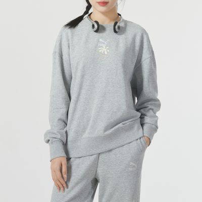 彪马(Puma)女装 新款时尚运动服跑步训练健身休闲圆领卫衣套头衫 625808-04 ZP 625808-04/灰色 XL