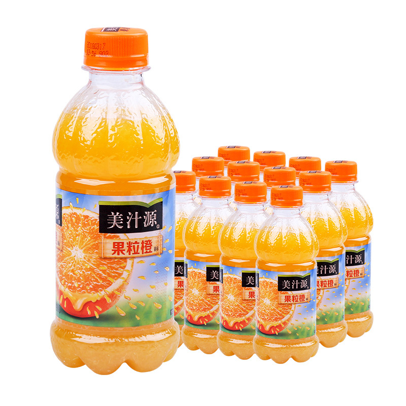 可口可乐果粒橙整箱300ml *12瓶休闲饮料品可口可乐果汁新鲜高清实拍