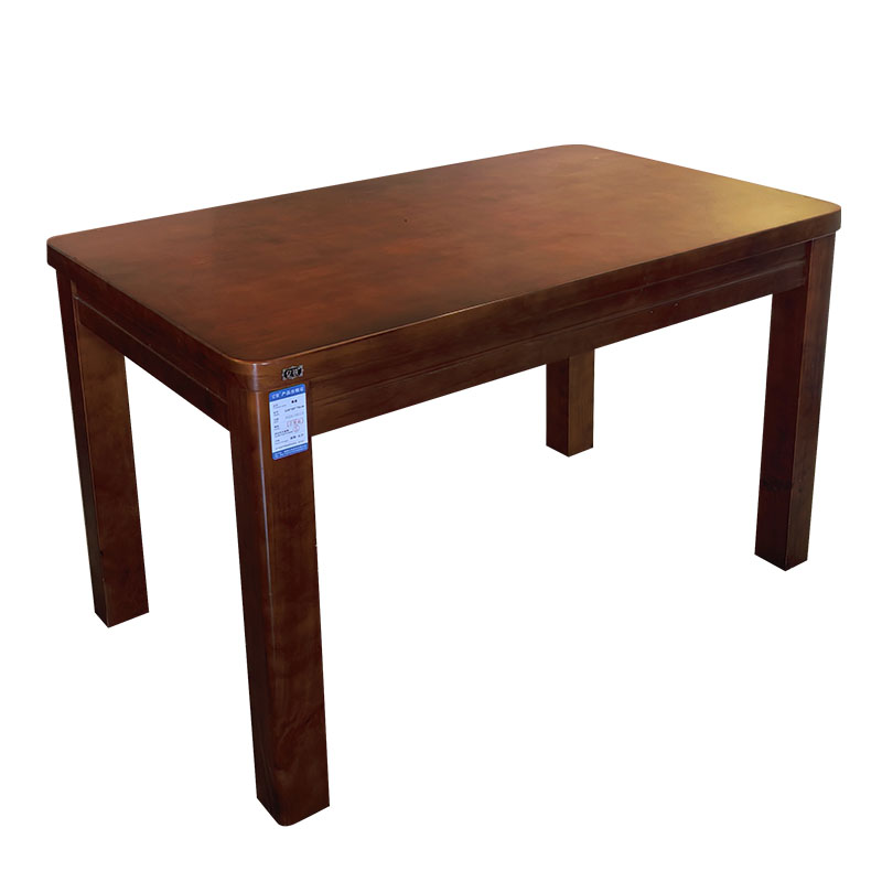 亿铁(YI TIE)实木餐桌方形饭桌方桌130*80*76cm/张高清大图