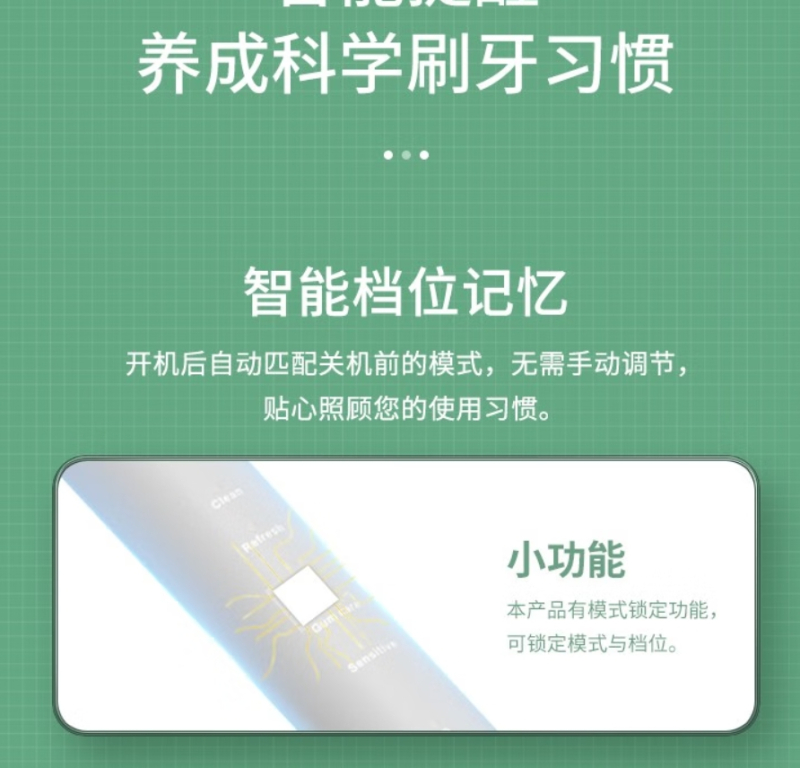 澳得迈(AODMA)DY-156 超声波式成人电动牙刷 高频震动 五档洁齿 9g(单位:个)黑色高清大图