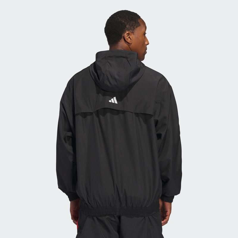 阿迪达斯(adidas)运动夹克男款防风透气速干跑步训练户外修身棒球