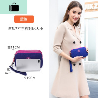 手包女手拿包帆布多层布艺小包手提手拎零钱包休闲牛津布NEWLAKE 蓝色热销款现货