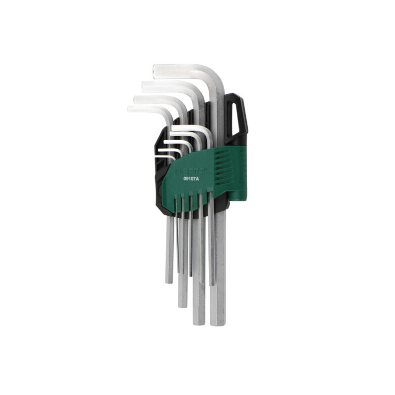 世达(SATA) 9件套铬钒钢加长内六角扳手组套 09107A 货期5-10天